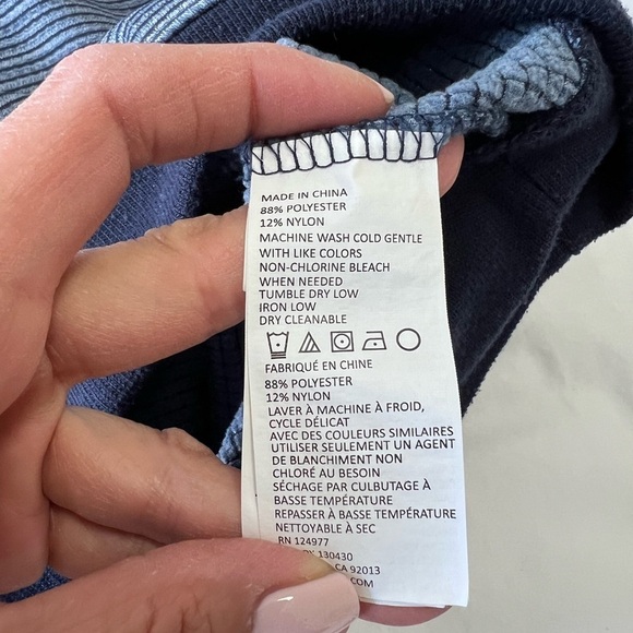 Prana Gatten Hoodie | Blue White Stripe Long Sleeve Men’s Size medium - Picture 7 of 9